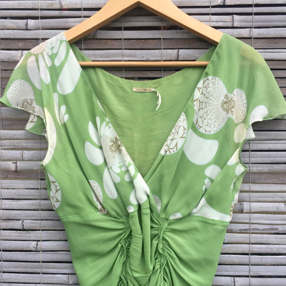 VINTAGE . MAX STUDIO . SILK TOP . ⚠️IMPERFECT⚠️ - Picture 5 of 8